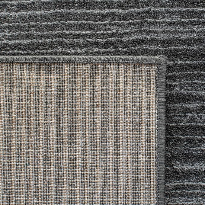 SAFAVIEH Vision Collection Area Rug - 3' Square, Grey, Modern Ombre Design, Non-Shedding & Easy to Clean, Ideal for Foyer, Entryway, Bedroom, Accent Space (VSN606D)
