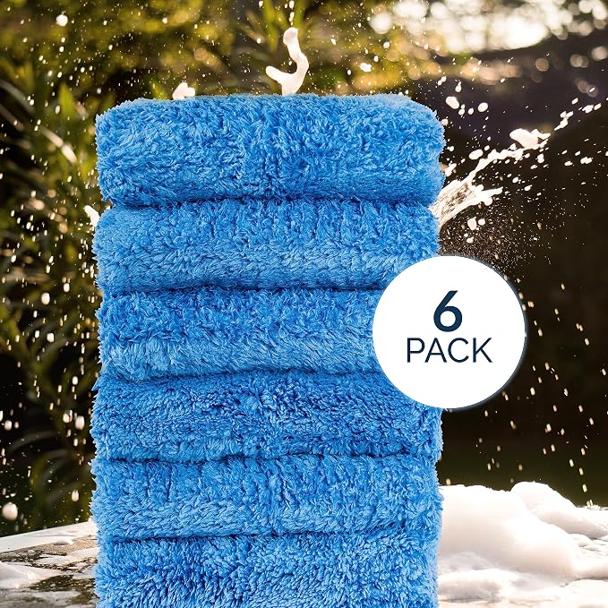 GREEN LIFESTYLE Chamois Cloth Microfiber Cleaning Cloth 6 Pack, Borderless - Image 6