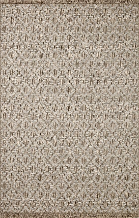 Loloi Dawn Collection Indoor/Outdoor DAW-07 Light Brown 8'-10" x 12'-2" Area Rug