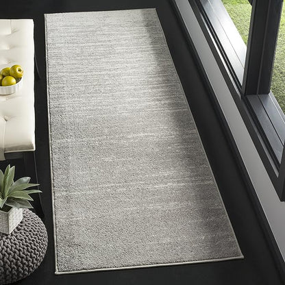 SAFAVIEH Adirondack Collection Runner Rug - 2'6" x 22', Light Grey & Grey, Modern Ombre Design, Non Shedding & Easy to Clean, Ideal for Hallway, Foyer, Kitchen, Entryway, Bedroom (ADR113C)