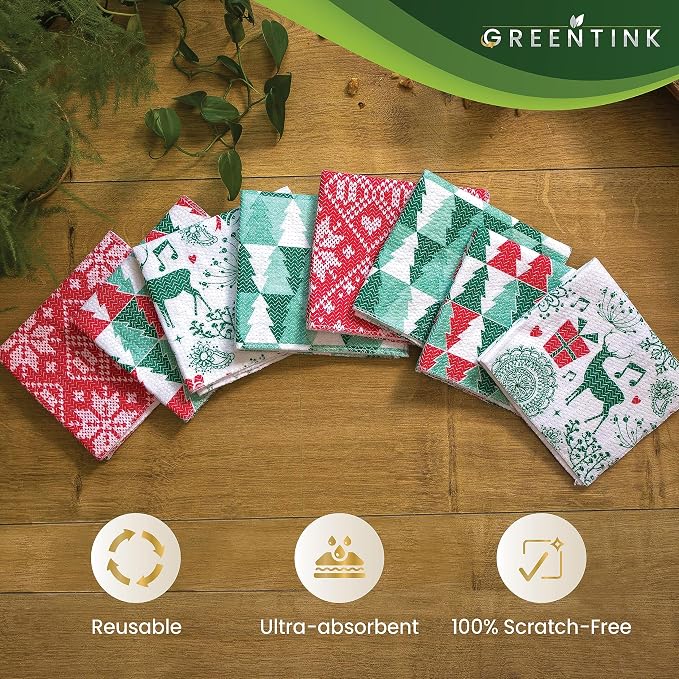 Eco-Friendly Reusable Dish Cloth Set – 10-Pk Multipurpose Kitchen Cleaning - Image 8