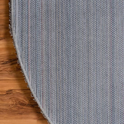 Unique Loom Solid Shag Collection Area Rug (5' 1" x 8' Oval, Cloud Gray)