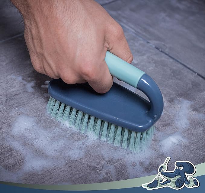 Scrub Brush | Shower Cleaning Brush | Comfort Grip & Stiff Flexible Bristles | - Image 2
