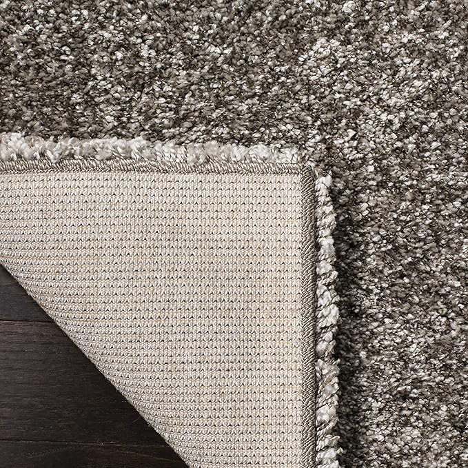 SAFAVIEH Milan Shag Collection Runner Rug - 2' x 14', Grey, Solid Design, Non-Shedding & Easy Care, 2-inch Thick Ideal for High Traffic Areas in Living Room, Bedroom (SG180-8080)