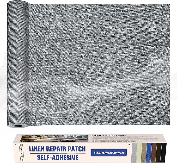 KING MOUNTAIN Linen Repair Patches, Self-Adhesive Linen Fabric Patches by ForABetterHomeLife