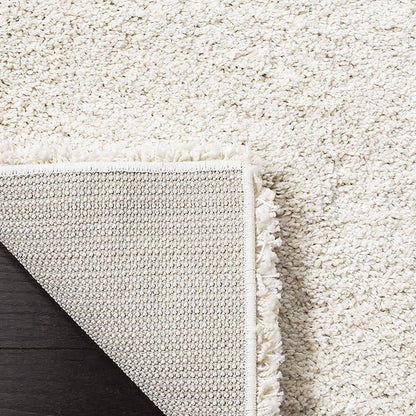 SAFAVIEH Milan Shag Collection Runner Rug - 2' x 6', Ivory, Solid Design, Non-Shedding & Easy Care, 2-inch Thick Ideal for High Traffic Areas in Living Room, Bedroom (SG180-1212)