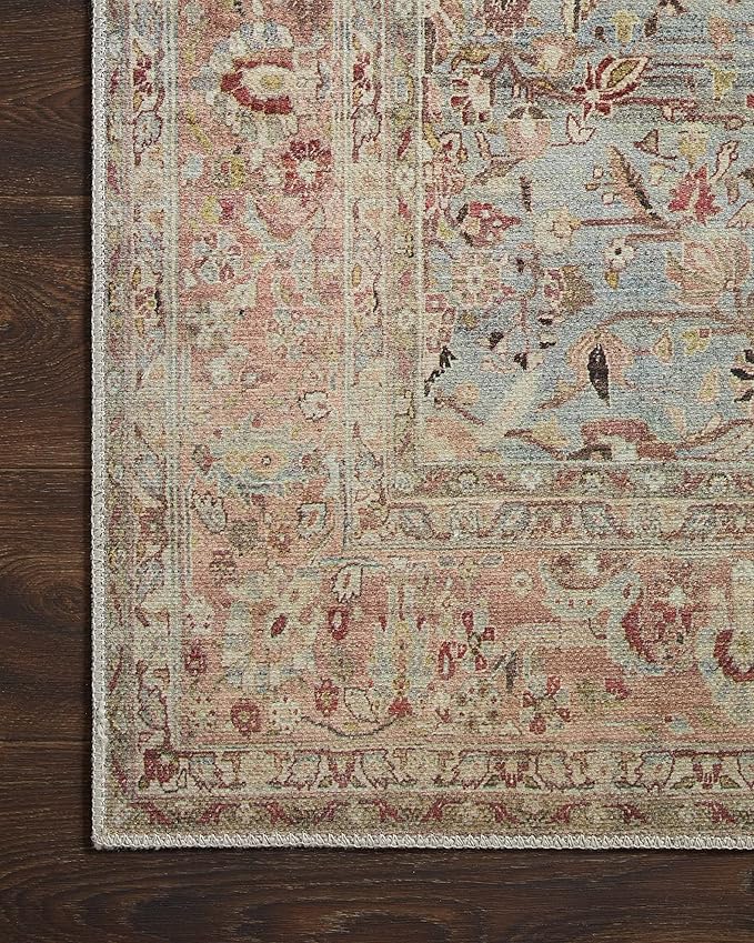 Loloi Adrian Collection ADR-06 Ocean/Clay 2'-3" x 3'-9", .19" Thick Accent Rug
