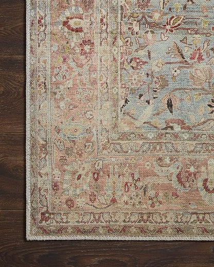 Loloi Adrian Collection ADR-06 Ocean/Clay 2'-3" x 3'-9", .19" Thick Accent Rug