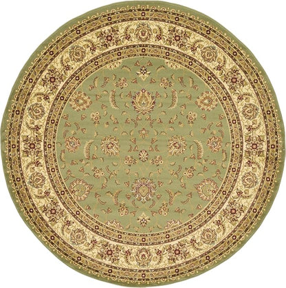 Unique Loom Voyage Collection Traditional Oriental Classic Intricate Design Area Rug (8' 0 x 8' 0 Round, Green/Ivory)