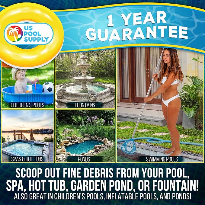 U.S. Pool Supply Professional Spa, Hot Tub, Pool Hand Leaf Skimmer Net - Image 5