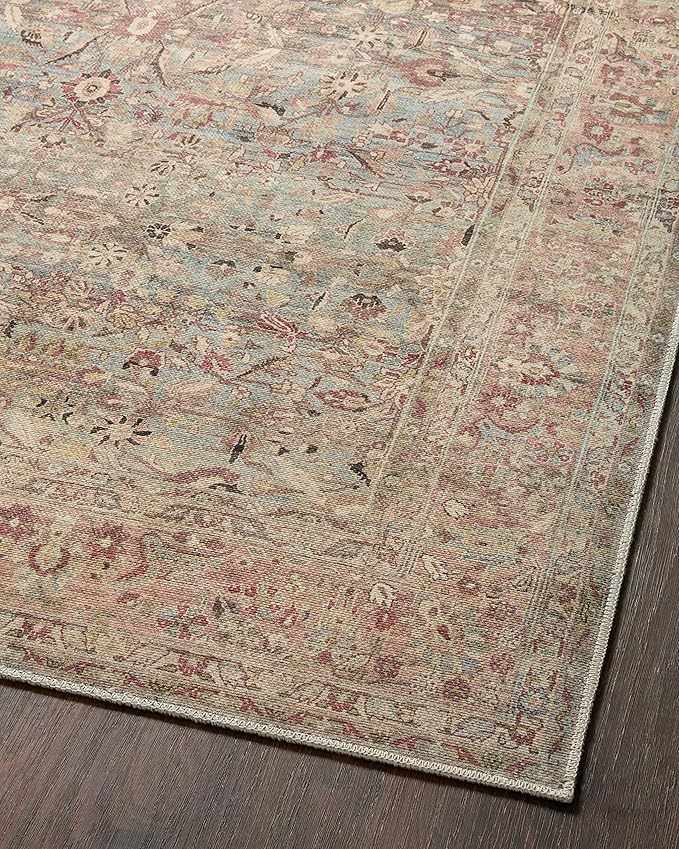 Loloi Adrian Collection ADR-06 Ocean/Clay 2'-3" x 3'-9", .19" Thick Accent Rug