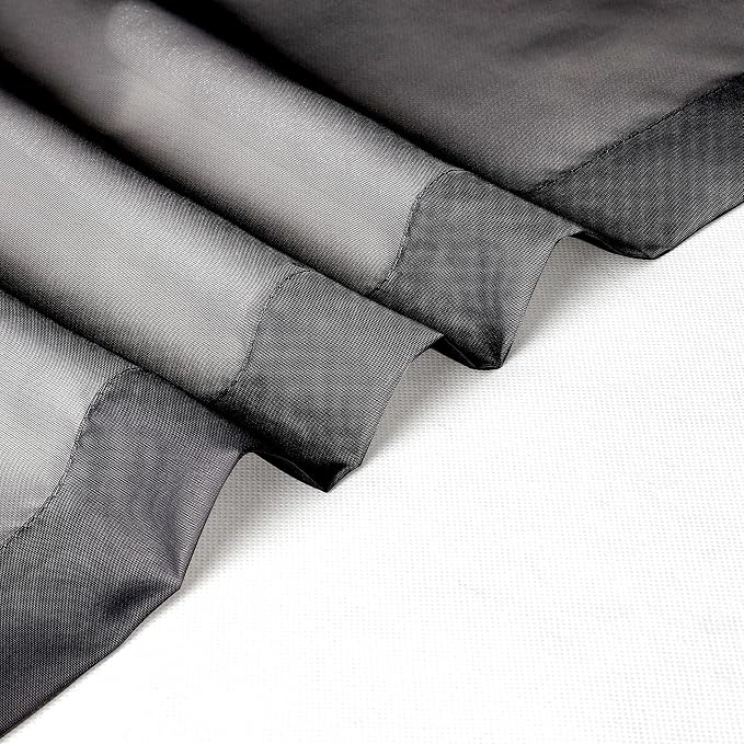 Chyhomenyc Black Sheer Curtains 45 Inches Length 2 Panels, Light Filtering Soft - Image 9