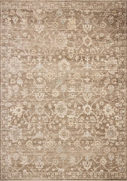 Loloi Chris Loves Julia Palma Collection PLM-09 Brown/Earth 2'-7" x 10'-0" Runner Rug Vintage Style Boho Living Room Bedroom Carpet