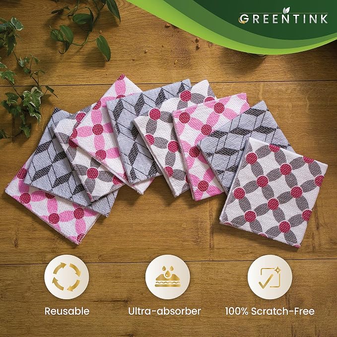 Eco-Friendly Reusable Dish Cloth Set – 24-Pk Multipurpose Kitchen Cleaning - Image 8