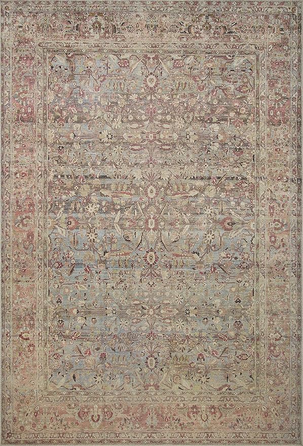 Loloi Adrian Collection ADR-06 Ocean/Clay 2'-3" x 3'-9", .19" Thick Accent Rug