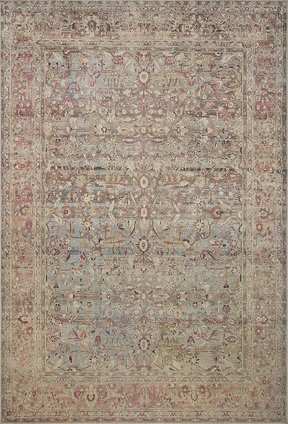 Loloi Adrian Collection ADR-06 Ocean/Clay 2'-3" x 3'-9", .19" Thick Accent Rug