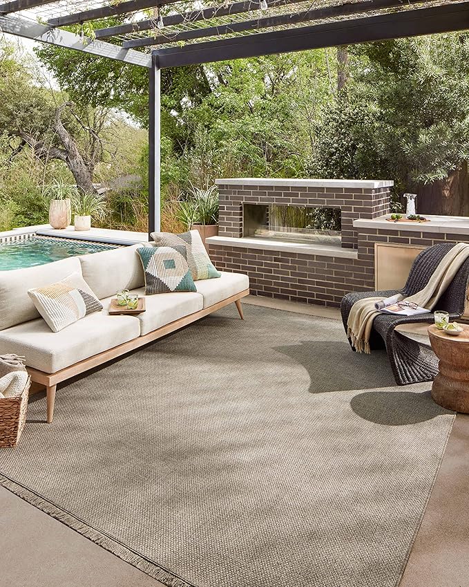 Loloi Dawn Collection Indoor/Outdoor DAW-04 Coffee 8'-10" x 12'-2" Area Rug