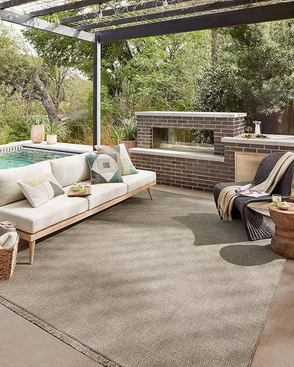 Loloi Dawn Collection Indoor/Outdoor DAW-04 Coffee 8'-10" x 12'-2" Area Rug