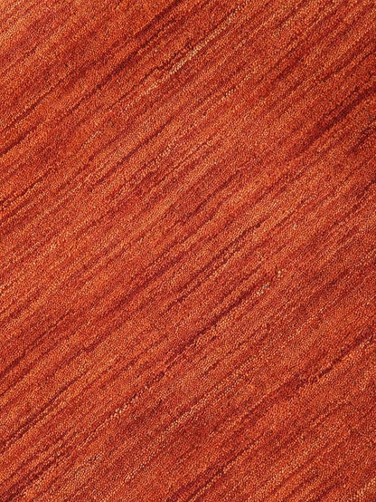 Hand Knotted Loom Wool ECO-Friendly Area Rugs - 2'6"x8', Runner, Light Red Color, Solid Plain Design, High Pile Handmade Anti Skid Area Rugs for Living Room, Bed Room (L00111)