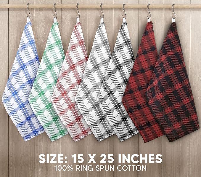 Utopia Towels Grey & White Dish Towels 100% Ring Spun Cotton Highly Absorbent & - Image 3