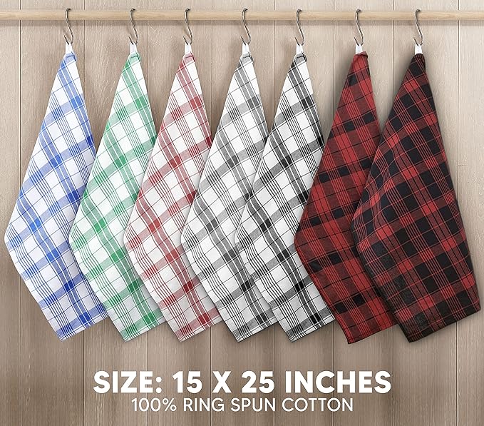 Utopia Towels Red & White Dish Towels 100% Ring Spun Cotton Highly Absorbent & - Image 4