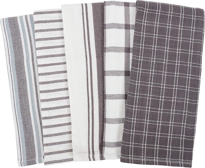 KAF Home Assorted Flat Kitchen Towels |100% Cotton - Image 2