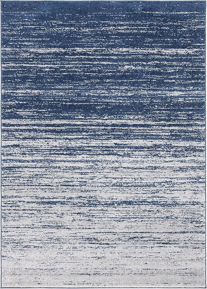 SAFAVIEH Adirondack Collection Accent Rug - 4'5" x 6'5", Navy & Grey, Modern Ombre Design, Non Shedding & Easy to Clean, Ideal for Living Room, Bedroom, Office, Dining Space (ADR113E)