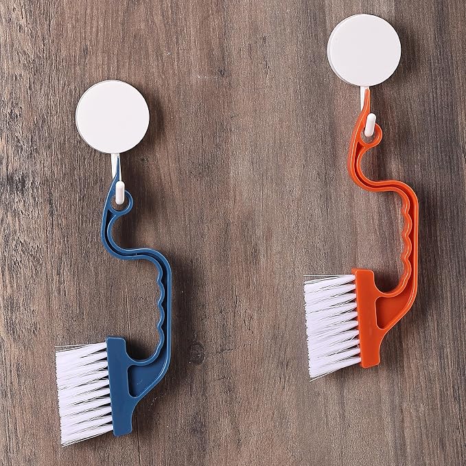 Slick- Window Track Cleaning Brush, 4 Pack, Colorful Ergonomic Handle, Built-in - Image 8