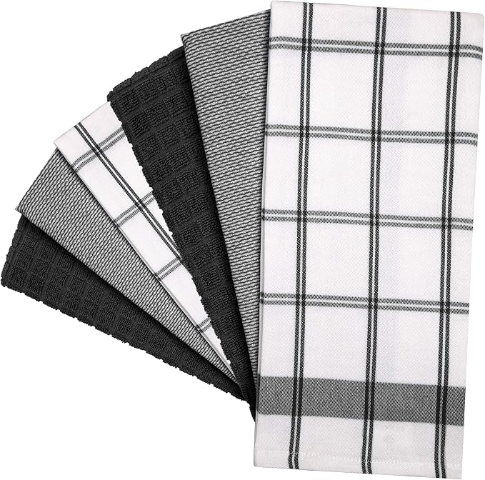 Premium Kitchen Towels | Large Cotton Dish Towels | Flat & Terry Highly - Image 3