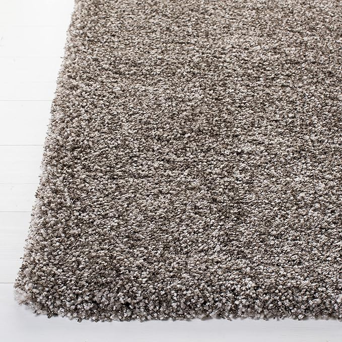 SAFAVIEH Milan Shag Collection Area Rug - 10' x 14', Grey, Solid Design, Non-Shedding & Easy Care, 2-inch Thick Ideal for High Traffic Areas in Living Room, Bedroom (SG180-8080)