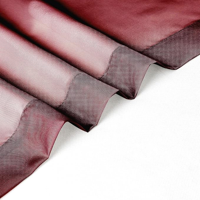 Chyhomenyc Sheer Tier Curtains 24 Inch Length, Small Cute Window Curtains - Image 8