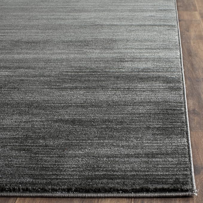 SAFAVIEH Vision Collection Area Rug - 3' Square, Grey, Modern Ombre Design, Non-Shedding & Easy to Clean, Ideal for Foyer, Entryway, Bedroom, Accent Space (VSN606D)