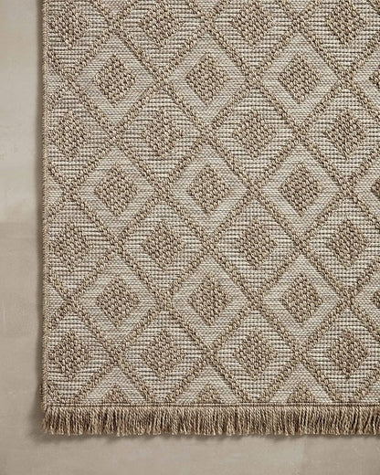 Loloi Dawn Collection Indoor/Outdoor DAW-07 Light Brown 8'-10" x 12'-2" Area Rug