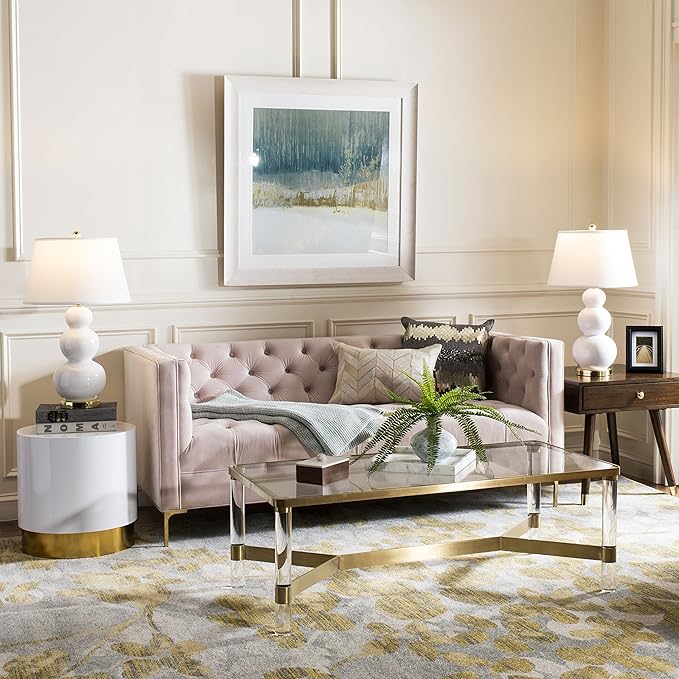 SAFAVIEH Evoke Collection Area Rug - 10' x 14', Grey & Gold, Floral Design, Non-Shedding & Easy Care, Ideal for High Traffic Areas in Living Room, Bedroom (EVK236P)