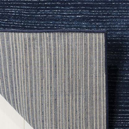 SAFAVIEH Vision Collection Area Rug - 10' Round, Navy, Modern Ombre Design, Non-Shedding & Easy to Clean, Ideal for Living Room, Bedroom, Dining Space (VSN606N)