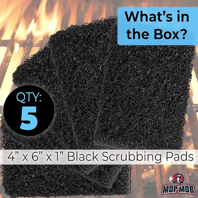 Restaurant-Grade Griddle Cleaning Pads 5 Pack. Use on Metal Grills, Cast Iron - Image 2