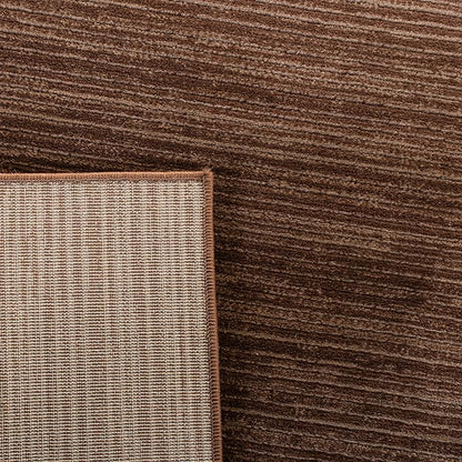 SAFAVIEH Vision Collection Area Rug - 8' Round, Brown, Modern Ombre Design, Non-Shedding & Easy to Clean, Ideal for Living Room, Bedroom, Dining Space (VSN606E)