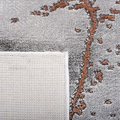 SAFAVIEH Craft Collection 2'3" x 10' Grey/Orange CFT877P Modern Abstract Non-Shedding Entryway Foyer Living Room Kitchen Runner Rug
