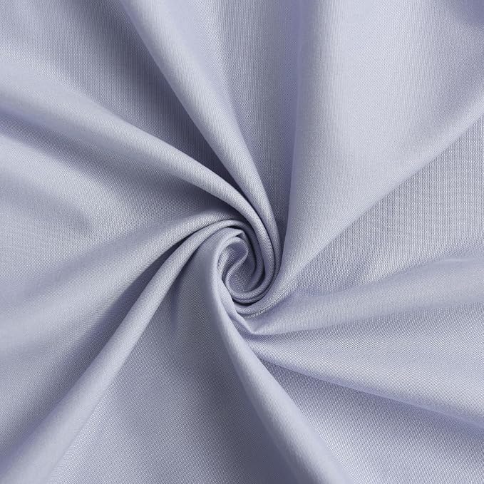Fog Blue Ruffle Shower Curtain, Vintage Handcrafted Bow Tie Bath Curtain - Image 7