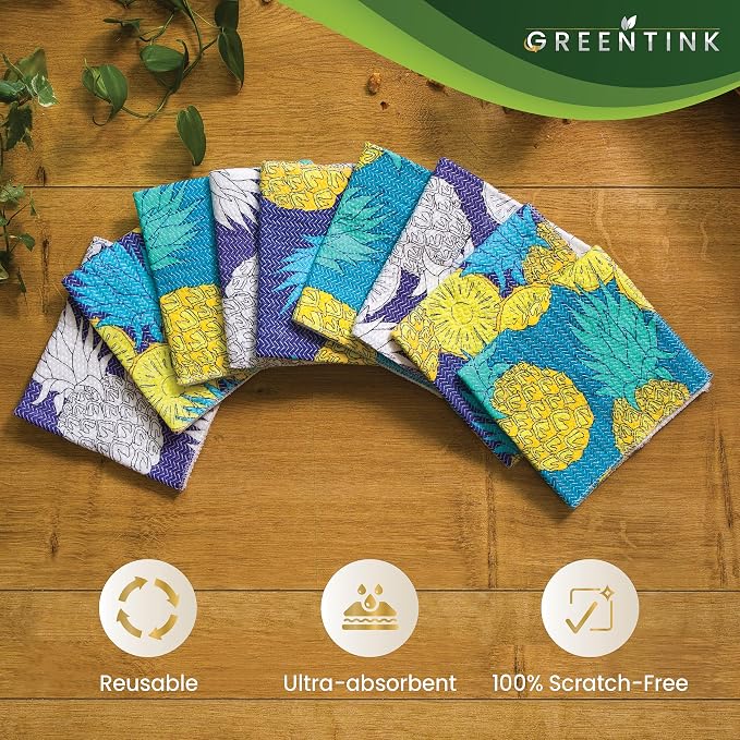 Eco-Friendly Reusable Dish Cloth Set – 24-Pk Multipurpose Kitchen Cleaning - Image 8