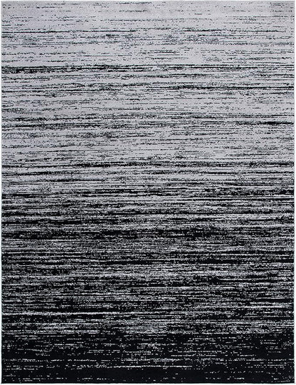 SAFAVIEH Area Rug 10x14 - Adirondack Collection - Large - Silver & Black, Modern Ombre Design, Non Shedding & Easy to Clean, Ideal for Living Room, Bedroom, Office, Dining Space (ADR113A)