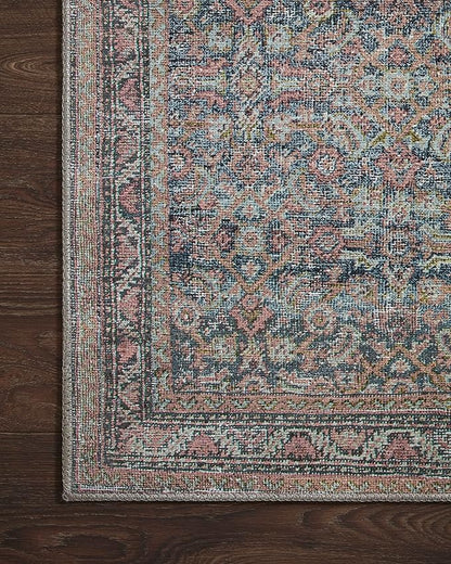Loloi Adrian Collection ADR-04 Denim/Multi 2'-6" x 9'-6", .19" Thick Runner Rug