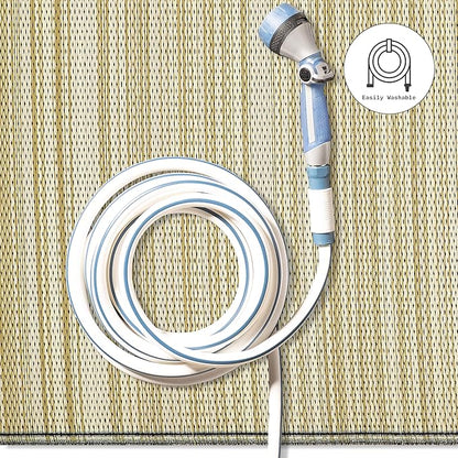 Fab Habitat Outdoor Rug - Waterproof, Fade Resistant, Crease-Free - Premium Recycled Plastic - Neutral Striped - Patio, Deck, Porch, Balcony, Laundry Room - Cancun Shadow - Sand & Black - 4 x 6 ft