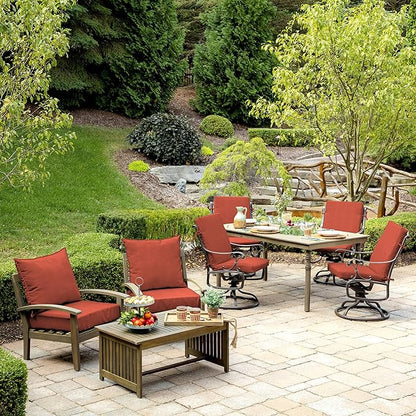 Arden Performance Outdoor Deep Seat Set, 24 x 24, Rain-Proof, Fade Resistant, Deep Seat Bottom and Back Cushion Sedona Plain Weave Olefin