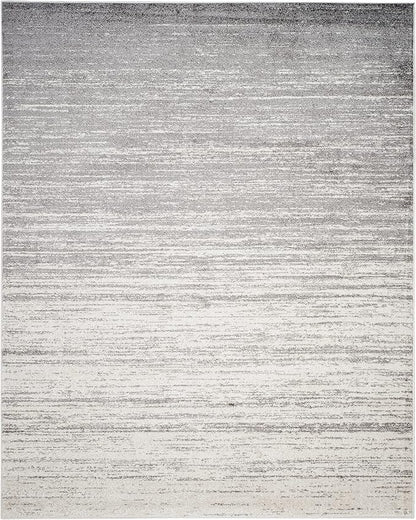 SAFAVIEH Area Rug 10x14 - Adirondack Collection - Large - Ivory & Silver, Modern Ombre Design, Non Shedding & Easy to Clean, Ideal for Living Room, Bedroom, Office, Dining Space (ADR113B)