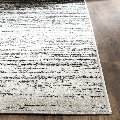 SAFAVIEH Area Rug 10x14 - Adirondack Collection - Large - Silver & Black, Modern Ombre Design, Non Shedding & Easy to Clean, Ideal for Living Room, Bedroom, Office, Dining Space (ADR113A)