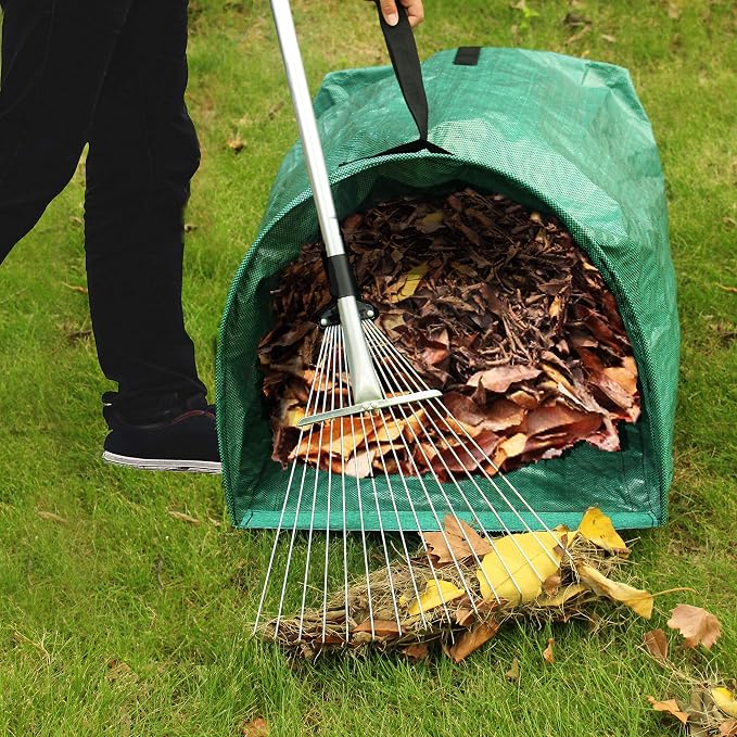 Gardzen 2-Pack 53 Gallon Dustpan-Type Yard Waste Bags, Reusable Heavy Duty - Image 5