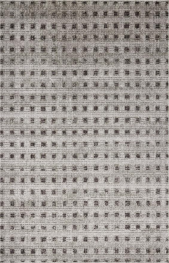 Loloi Jeremiah Brent Bleecker Collection BLE-06 Silver/Charcoal 7'-10" x 10' Area Rug