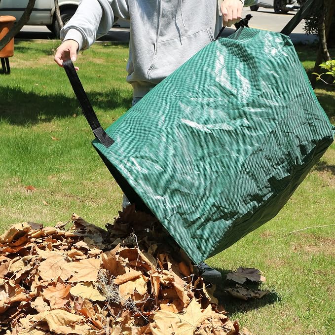 Gardzen 12 Tines Gardening Leaf Rake, Lightweight Steel Handle, Detachable - Image 6