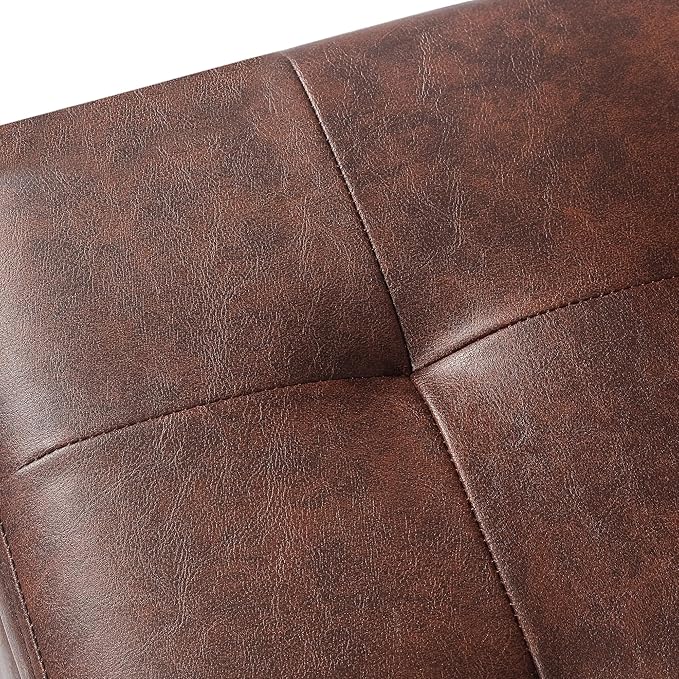 Adeco Faux Leather Storage Ottoman Bench - Image 6